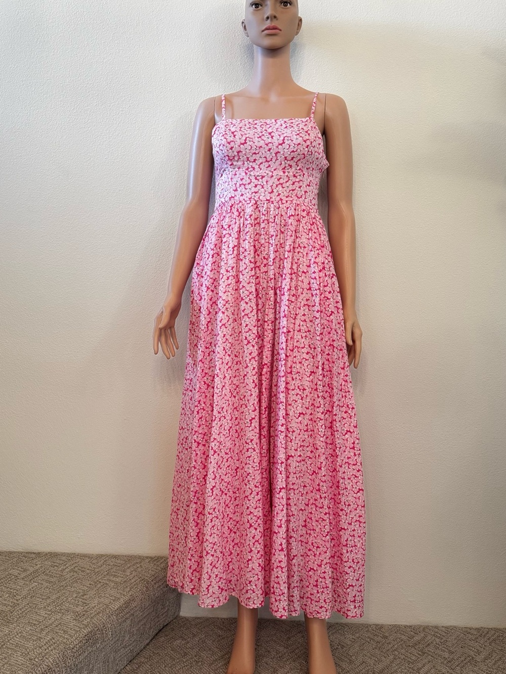 Pink Floral Maxi Dress